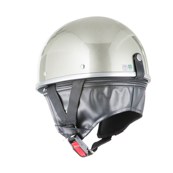 Cromwell 半帽ヘルメット ゴーグル付き グレー ヘルメット 半帽(ゴーグル付)シルバー KC-012E | バイクパーツセンター
