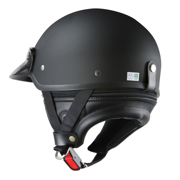 ヘルメット ポリスハーフ KC-017K マットブラック | バイクパーツセンター
