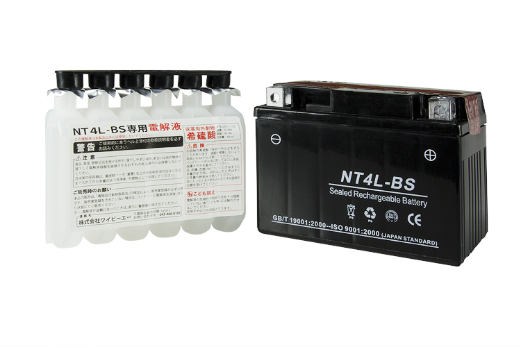 NBSバッテリー】 NT4L-BS スタンダードバッテリー (電解液付属