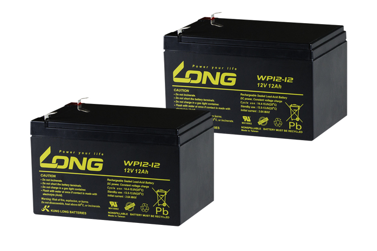 LONG WP12-12 新品２個セット UPS 防犯　防災等多目的バッテリー LONGバッテリー WP12-12 2個セット UPS (無停電電源装置